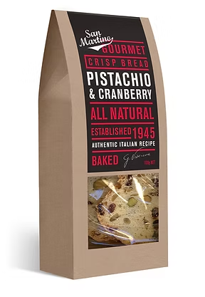ALMOND BREAD - Pistachio & Cranberry 100g