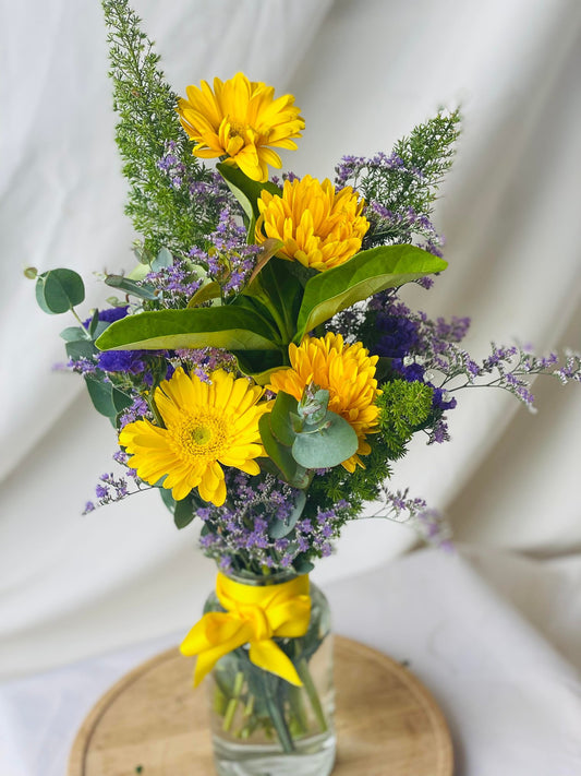 Seasonal Posy Milk Jar