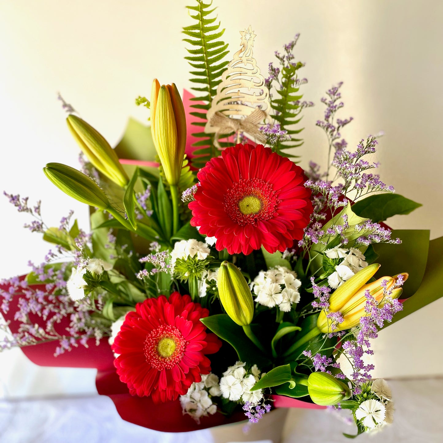 Medium Christmas Flower Tin