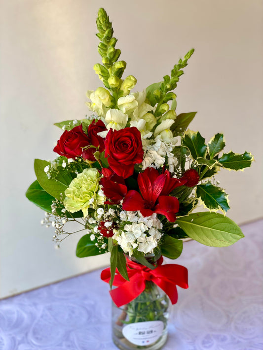 Christmas Posy Jar