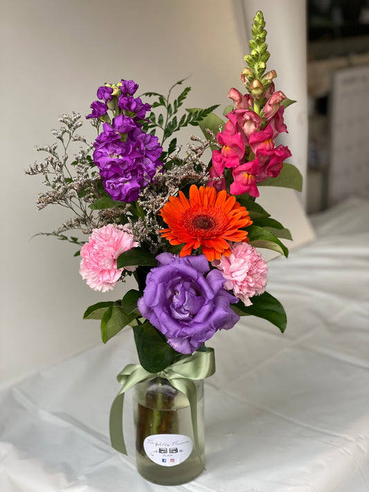 Seasonal Posy Milk Jar