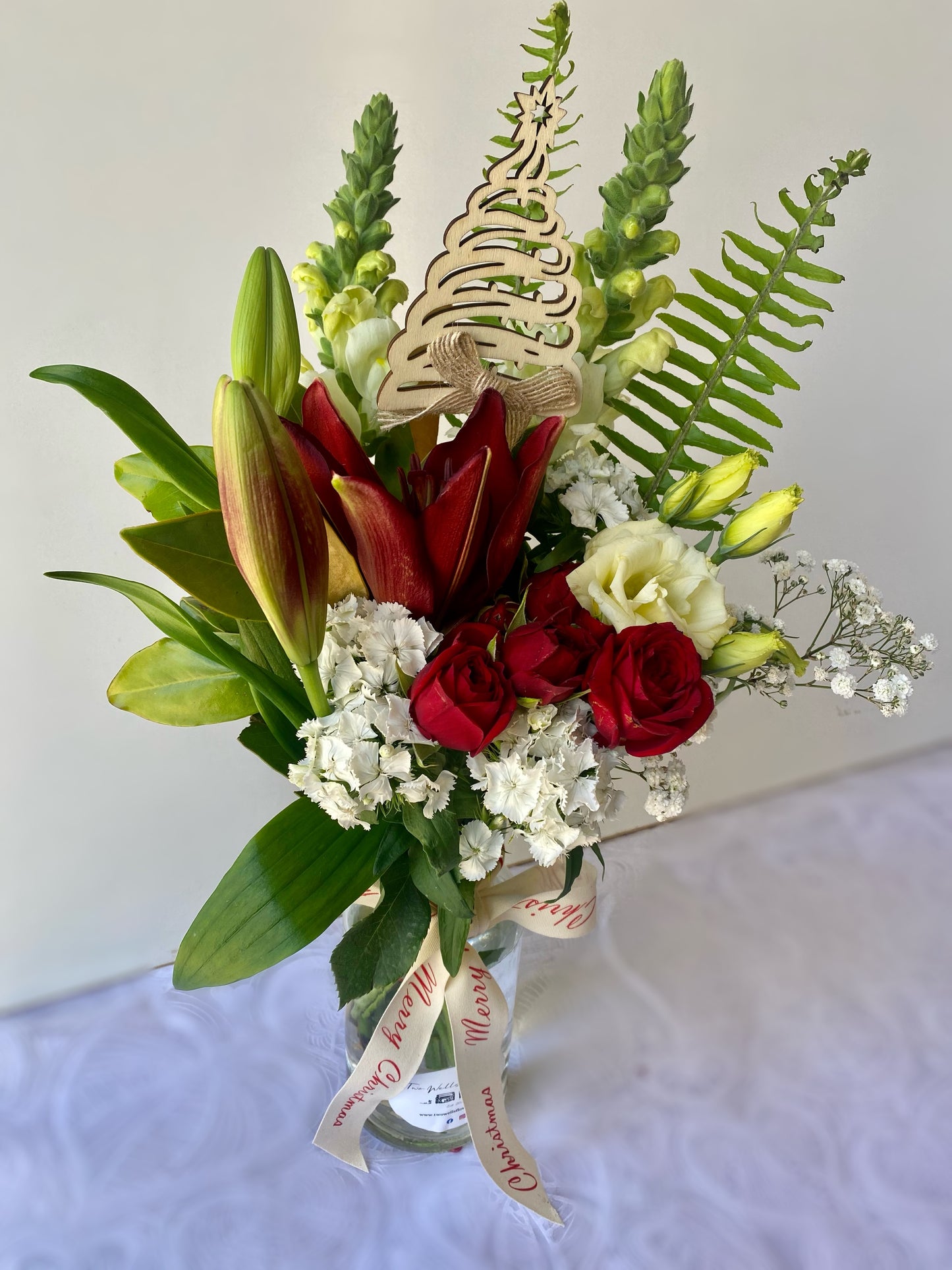 Christmas Posy Jar