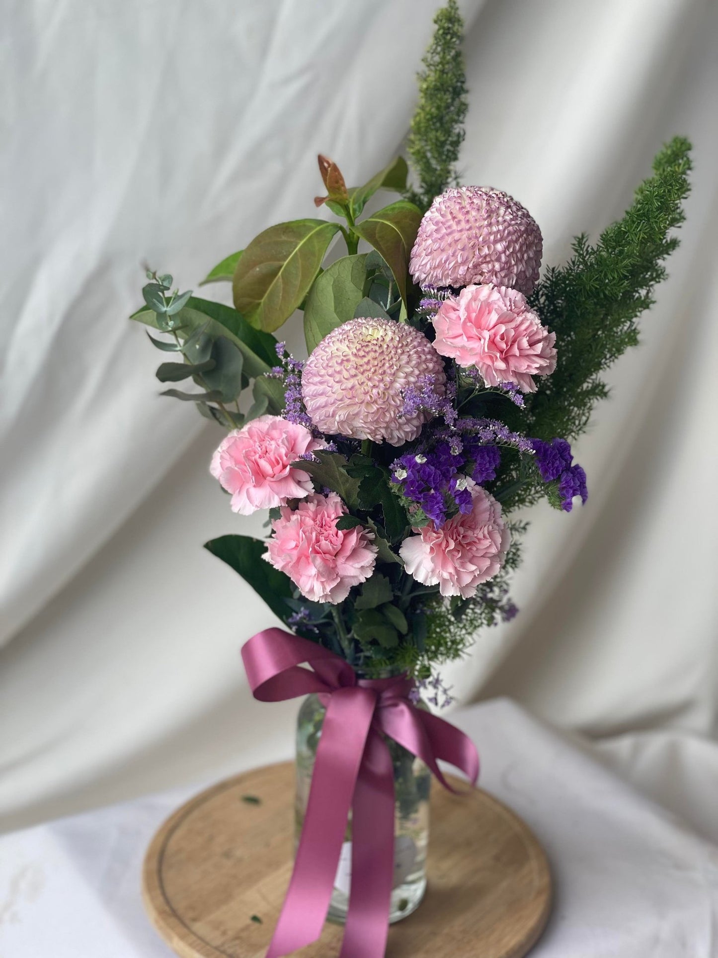 Seasonal Posy Milk Jar